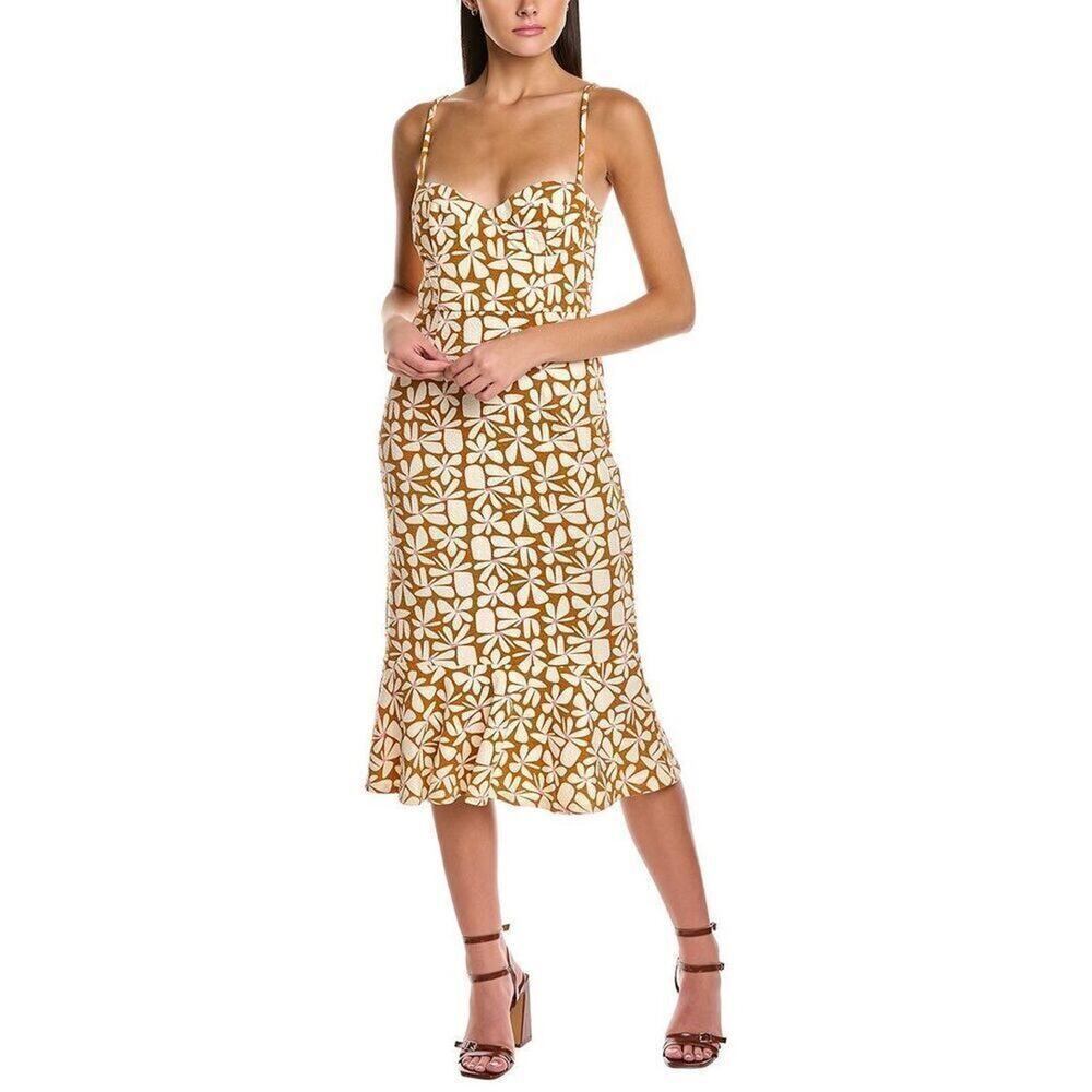 Anthropologie Hutch Jolie Midi Retro Floral Print Dress Sz XS Women’s